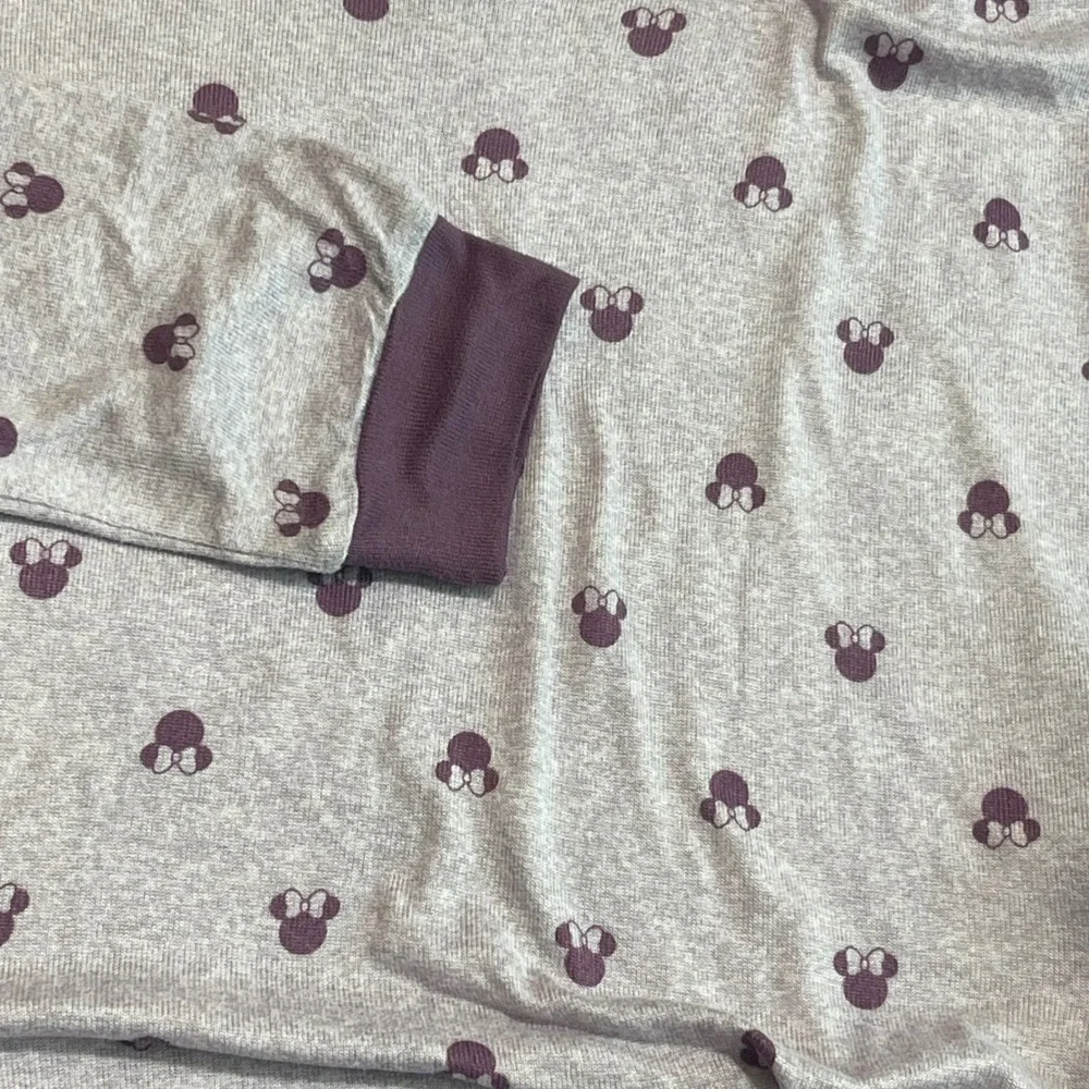 Disney Minnie Mouse Pajama Set Women M Purple Soft Cozy Jogger‎ Pockets Lounge - Picture 3 of 9